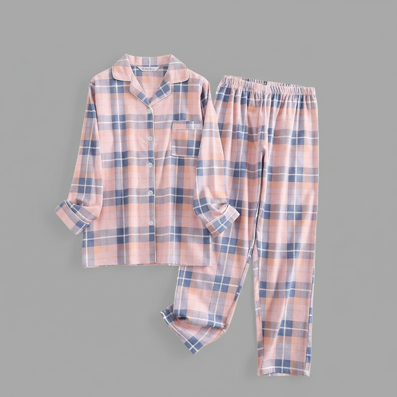 Plaid Cotton Flannel Pajama Set | Women's Sleepwear