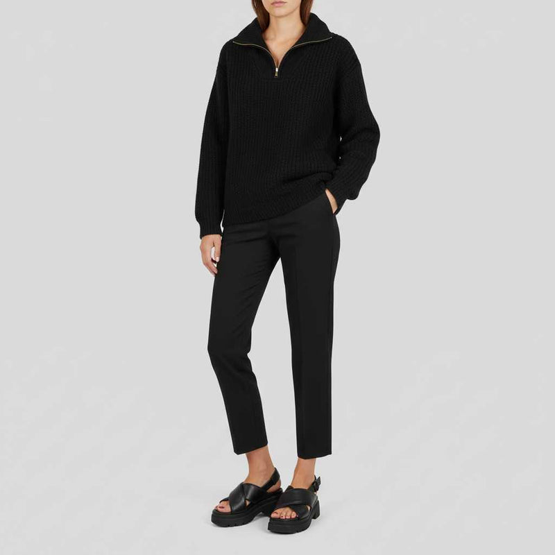 Dafina V-Neck Sweater with Zipper | Women's Sweater