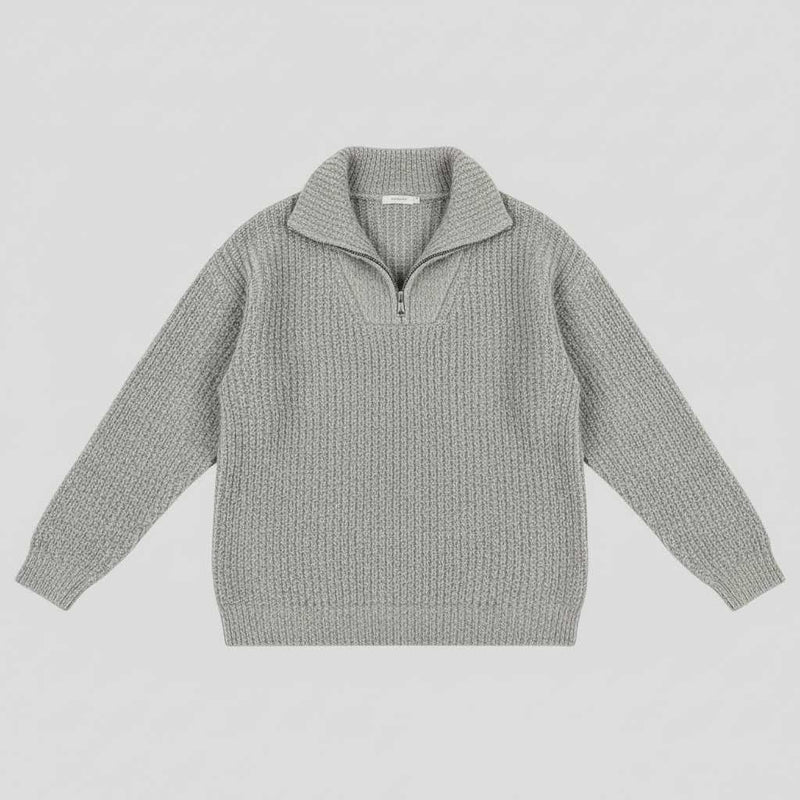 Dafina V-Neck Sweater with Zipper | Women's Sweater