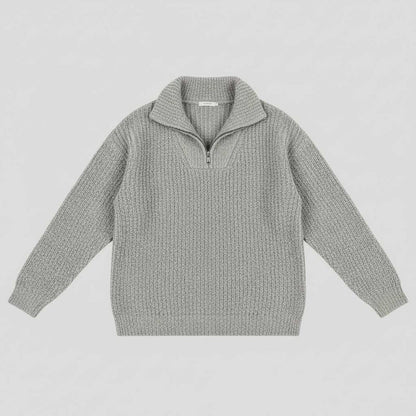Dafina V-Neck Sweater with Zipper | Women's Sweater