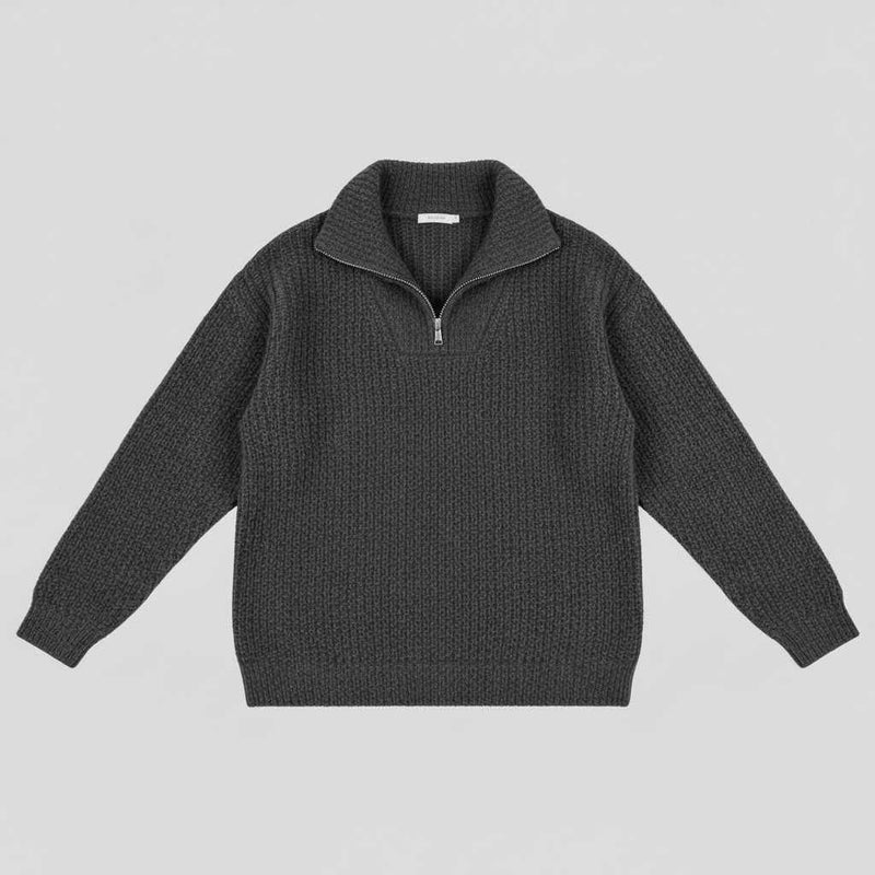 Dafina V-Neck Sweater with Zipper | Women's Sweater