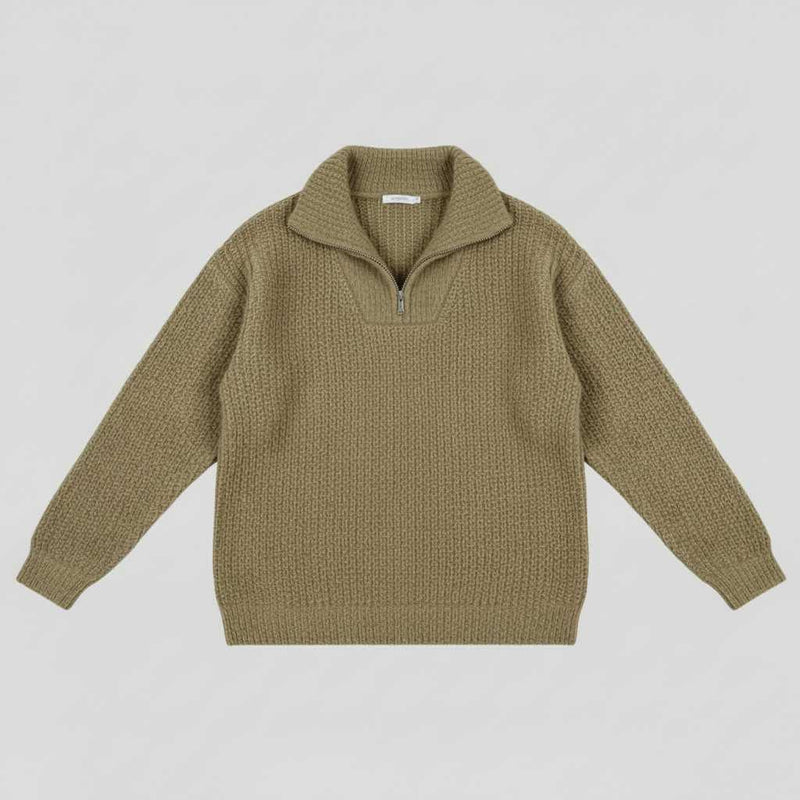 Dafina V-Neck Sweater with Zipper | Women's Sweater
