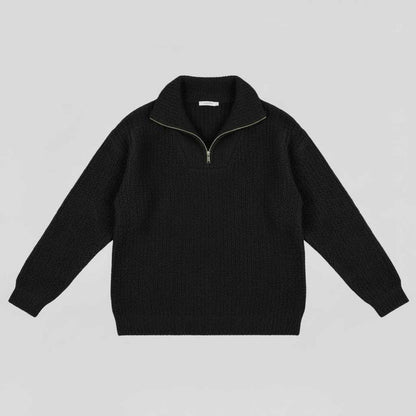 Dafina V-Neck Sweater with Zipper | Women's Sweater