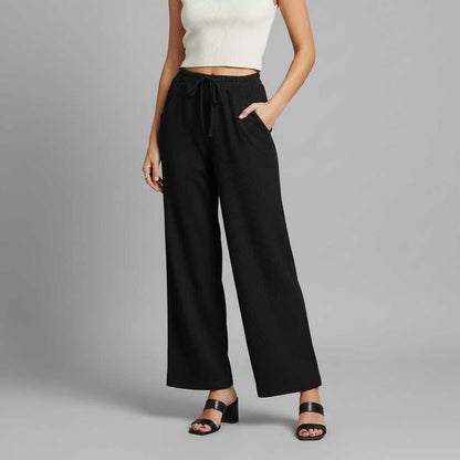 High-Waisted Corduroy Palazzo Pants | Women's Wide Leg Trousers