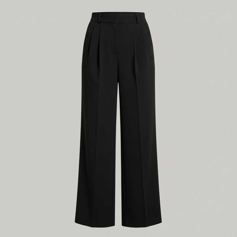 Lena Tailored Wide Leg Pants | Women's Black Trousers