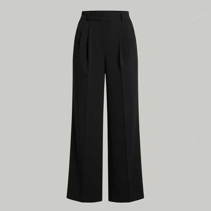 Lena Tailored Wide Leg Pants | Women's Black Trousers
