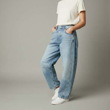Leopard Print Barrel Jeans | Women's Casual Jeans