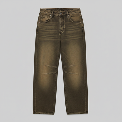 Leopard Print Barrel Jeans | Women's Casual Jeans