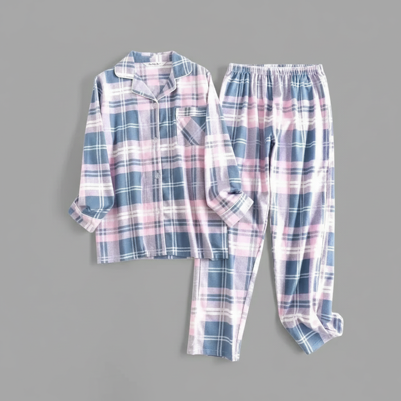Plaid Cotton Flannel Pajama Set | Women's Sleepwear