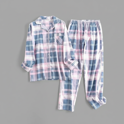 Plaid Cotton Flannel Pajama Set | Women's Sleepwear