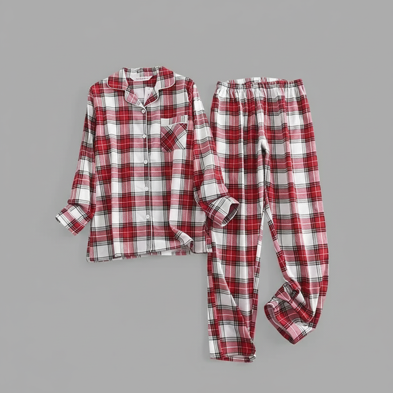 Plaid Cotton Flannel Pajama Set | Women's Sleepwear