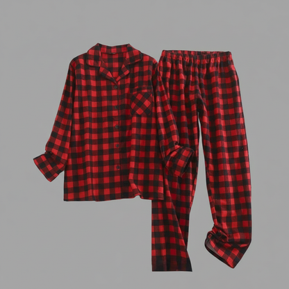 Plaid Cotton Flannel Pajama Set | Women's Sleepwear