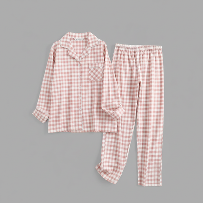 Plaid Cotton Flannel Pajama Set | Women's Sleepwear