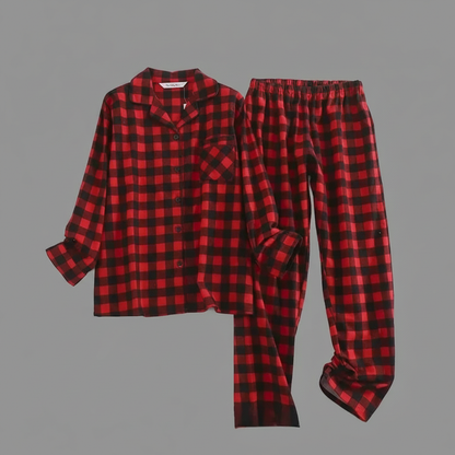 Plaid Cotton Flannel Pajama Set | Women's Sleepwear