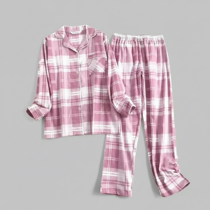 Plaid Cotton Flannel Pajama Set | Women's Sleepwear
