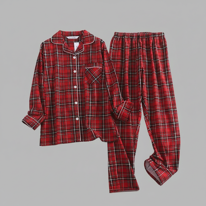 Plaid Cotton Flannel Pajama Set | Women's Sleepwear