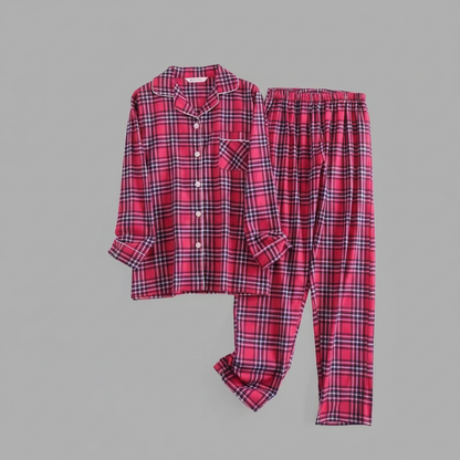 Plaid Cotton Flannel Pajama Set | Women's Sleepwear