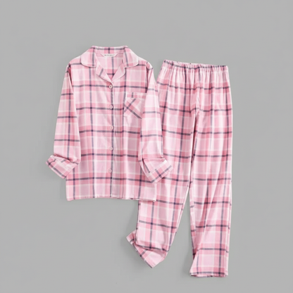 Plaid Cotton Flannel Pajama Set | Women's Sleepwear