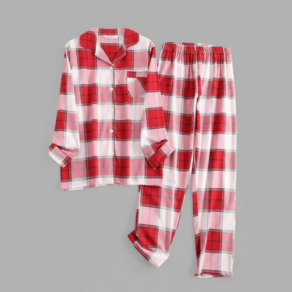 Plaid Cotton Flannel Pajama Set | Women's Sleepwear