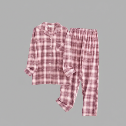 Plaid Cotton Flannel Pajama Set | Women's Sleepwear