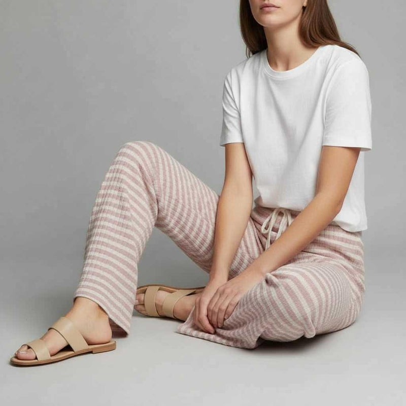 Striped Lace-Up Pants | Women's Casual High Street Pants