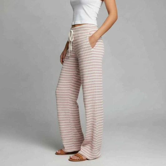 Striped Lace-Up Pants | Women's Casual High Street Pants